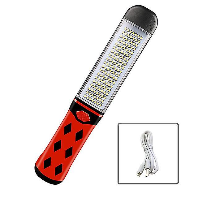 Work Light Led Flashlight Bright Vehicle Repair Lamp With Magnet Usb Rechargeable Folding Portable Torch Camping Fishing Light