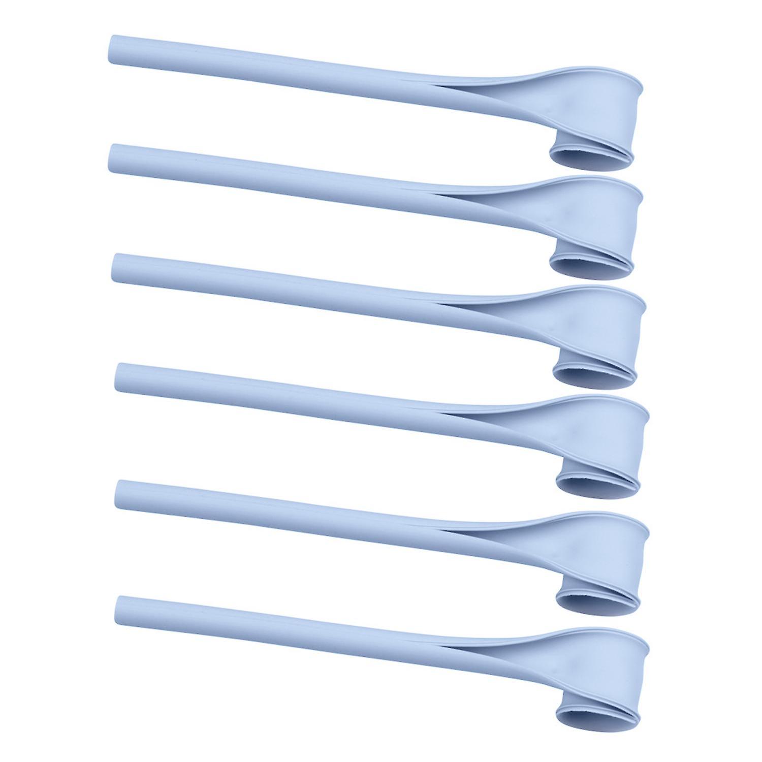 ZHOUBA 6Pcs/Set Straws Detachable Leak Proof Silicone Reusable Drinking Straws for Party