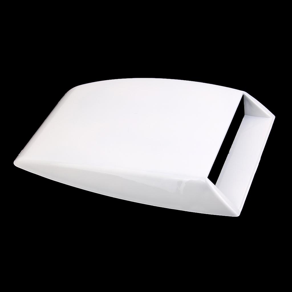 Universal Car Decorative Air Flow Intake Scoop Bonnet Vent Cover Hood White
