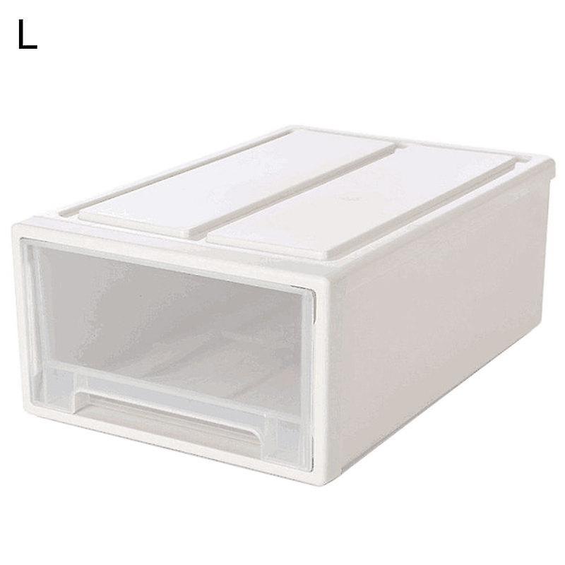 Household Plastic Transparent Stackable Drawer Storage Box Container Organizer