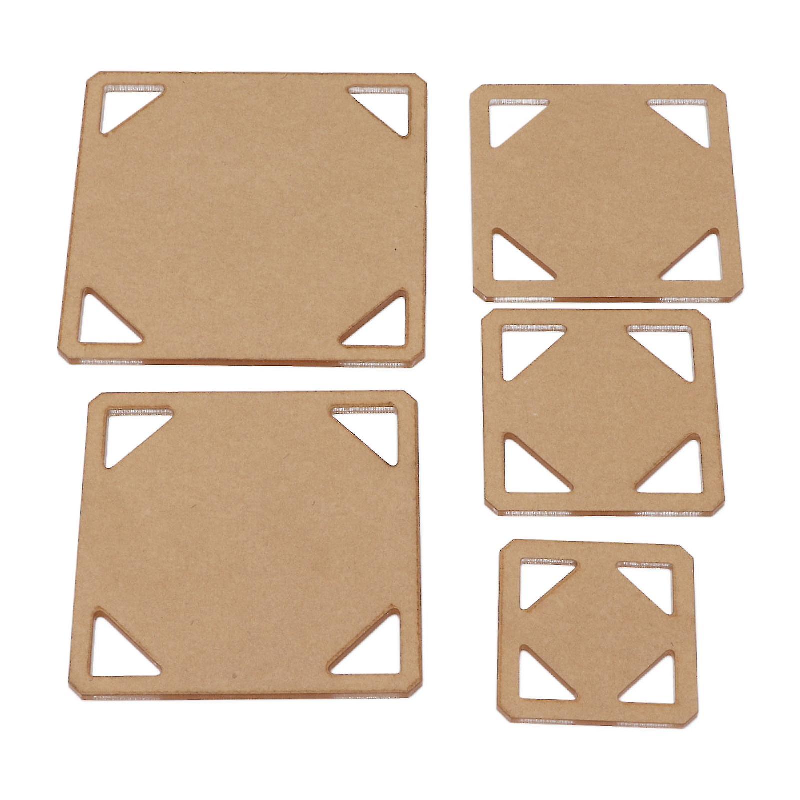 5Pcs Acrylic Stencils Reusable Durable Different Sizes Mixed Quilt Templates for DIY Craft Making