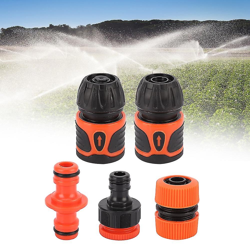 5Pcs Garden Hose Quick Connector Adapter for 1/2" Hose ABS Durable