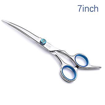 Pet Care Scissors Bent Up And Down Scissors Animal Cat Ba Silver 7inch