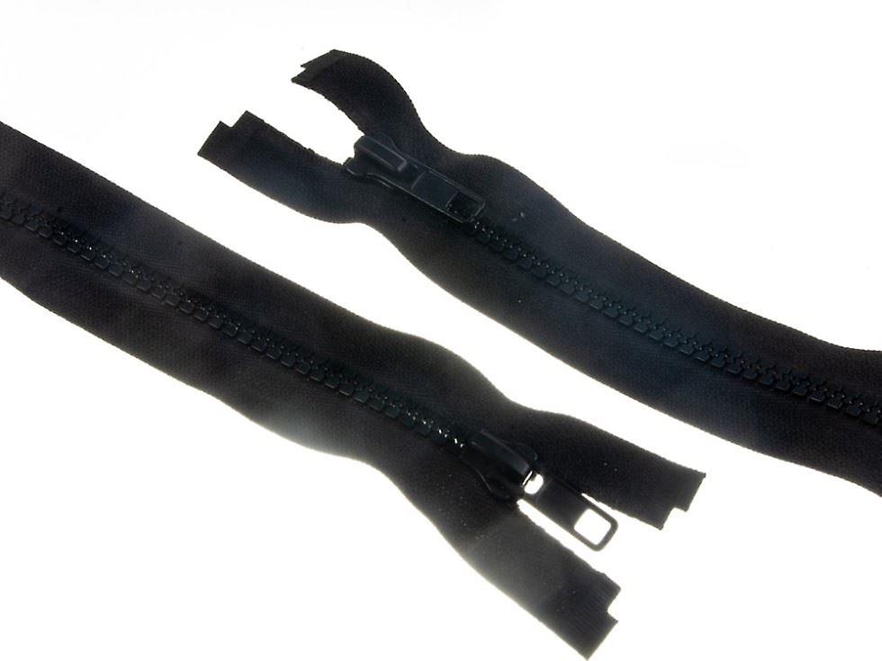 Minerva Two Way Chunky Open End Zips Black - 55 cm - each