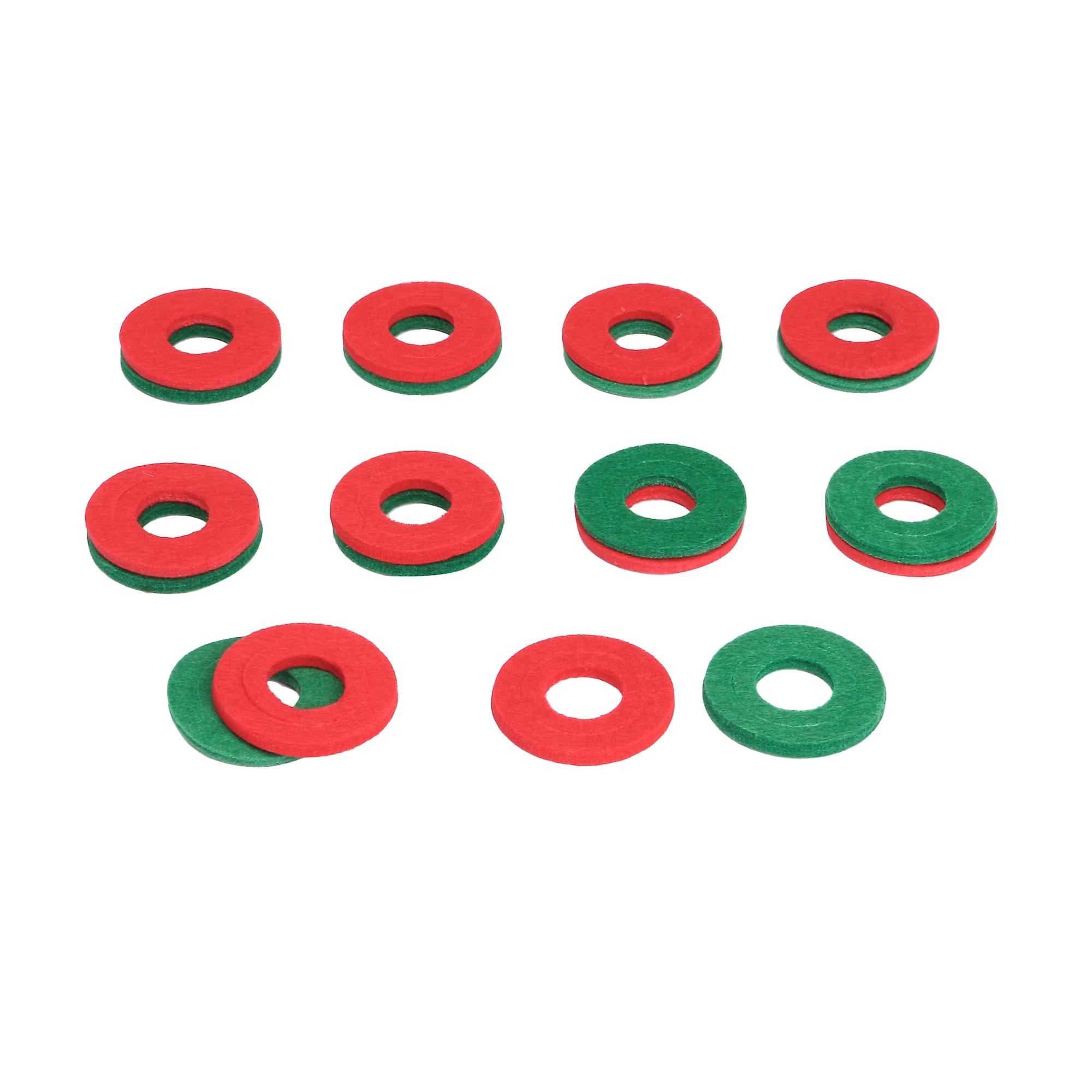 20Pcs Terminals Gaskets 1.77Inch Red & Green for Car Repairing Part