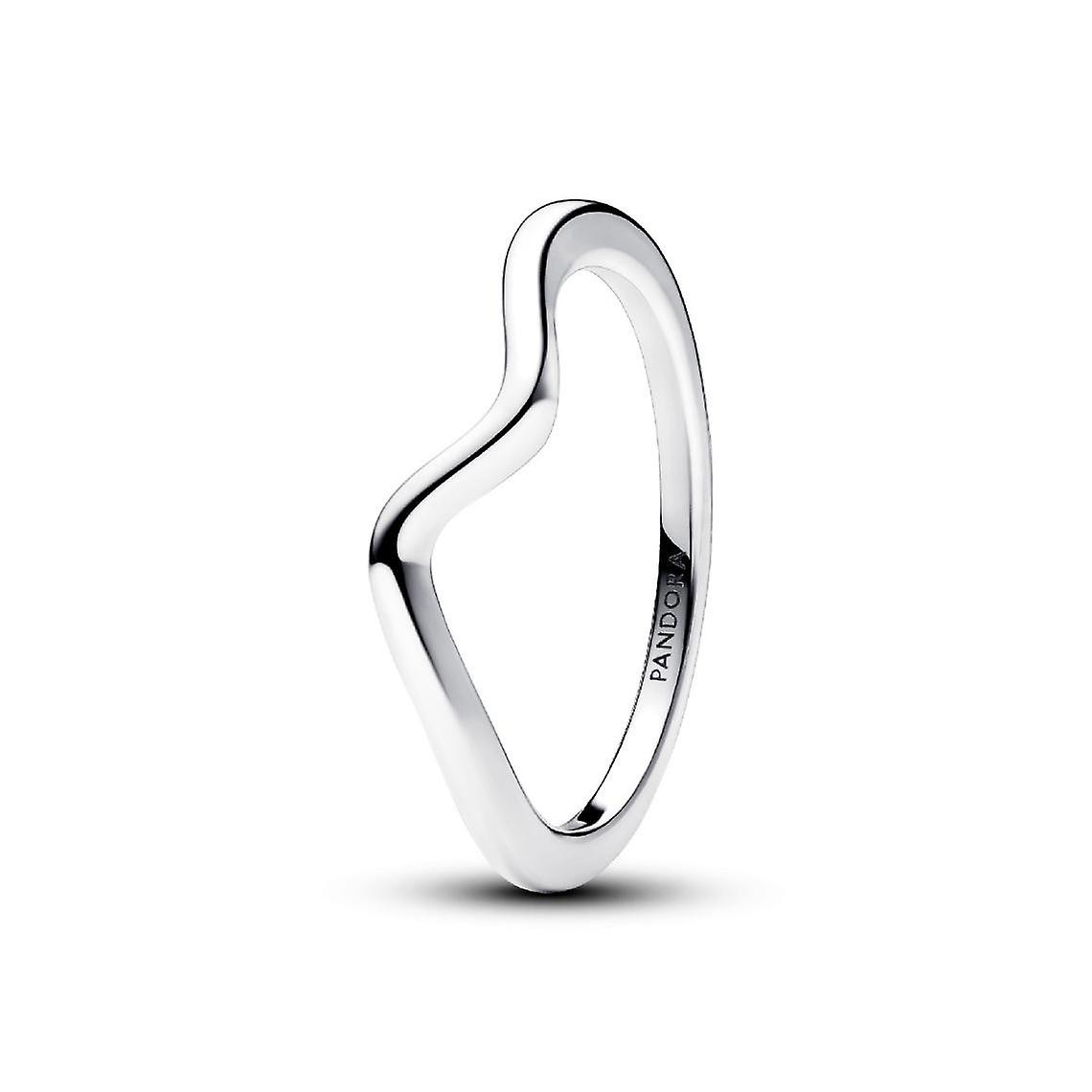 Silber polierter Wellenring