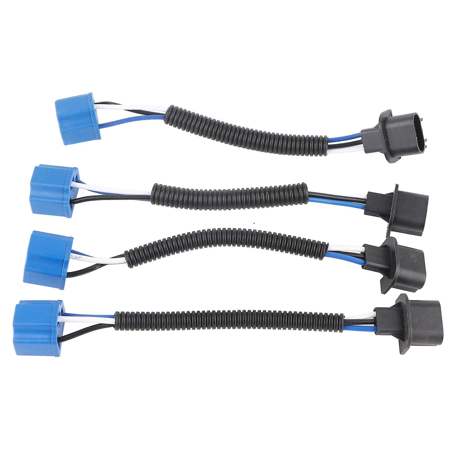 4 Pz H13 a H4 Cavo adattatore Plug and Play Sostituzione per Wrangler JK JKU 7 in Fari LED