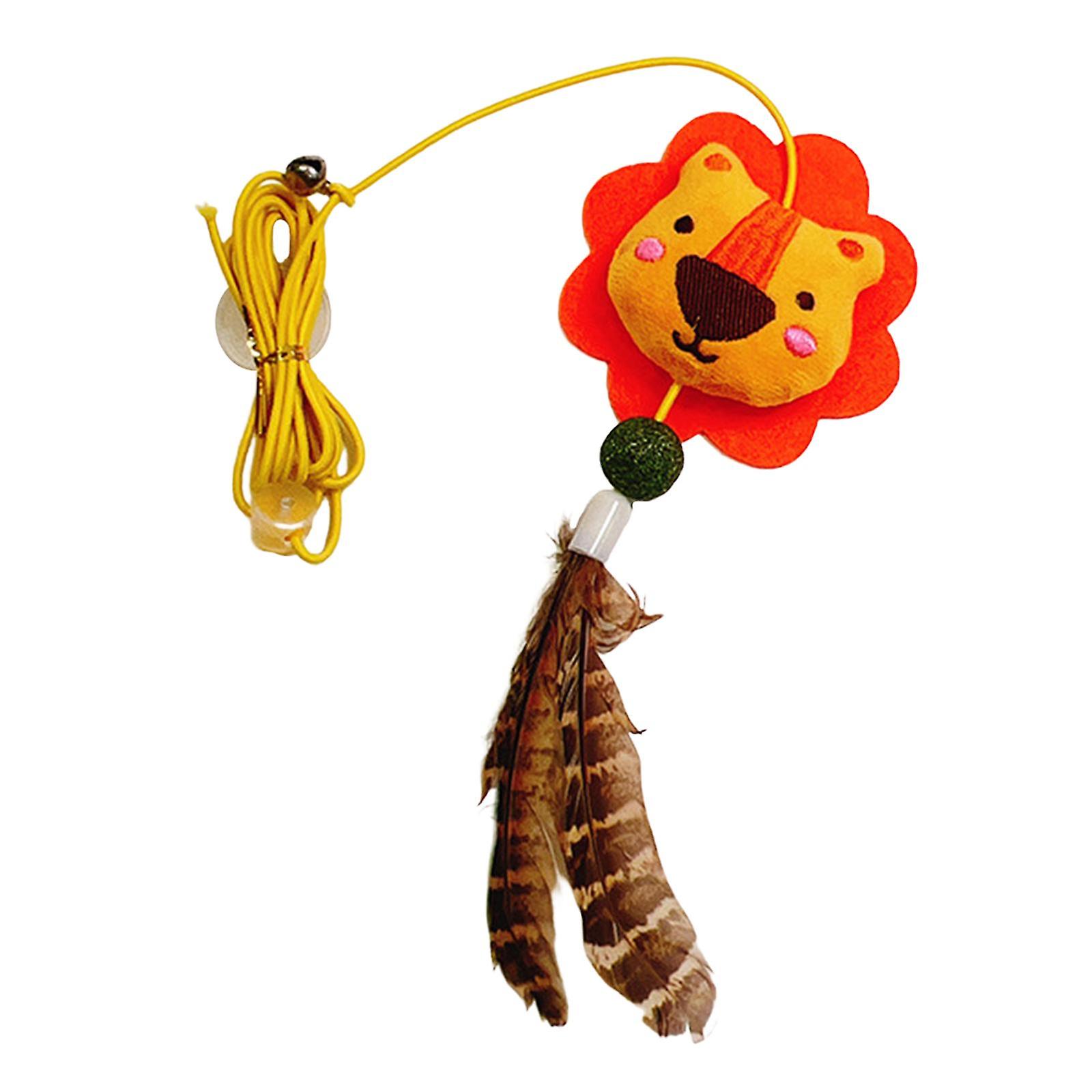 Hanging Door Cat Toy Cat Teaser Toy Elastic Cat Plush Toy for Kitten Playing Six Color Flower