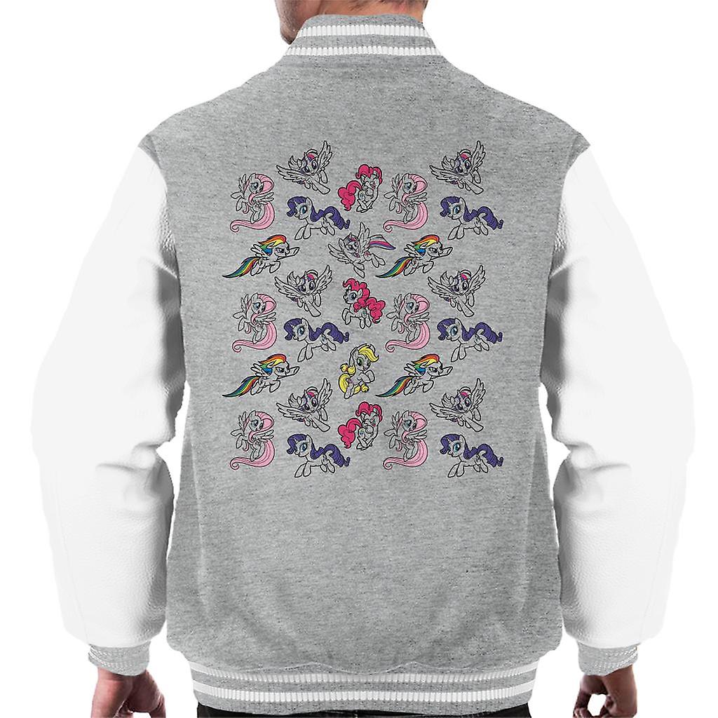 My Little Pony Flying Montage Men's Varsity Jacket
