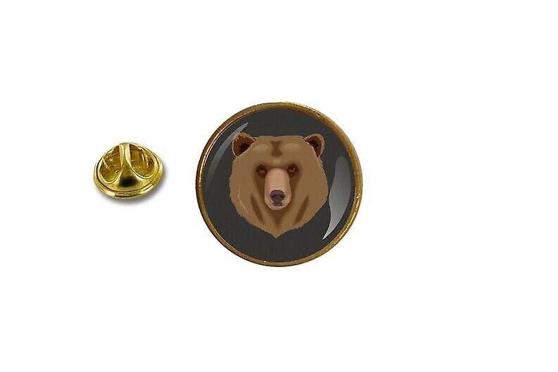 pine pine pine badge pin-apos;s metal with bow clamp bear head