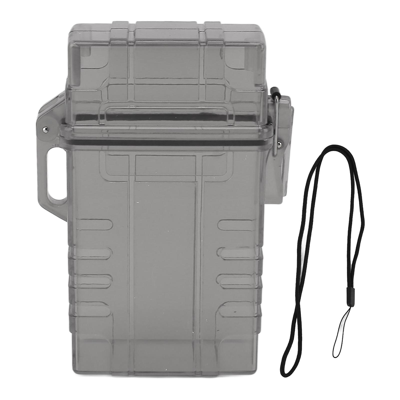 Clear Plastic Cigarette Case, 20 Cigarettes Capacity, Waterproof, Cigarette Organizer, Black