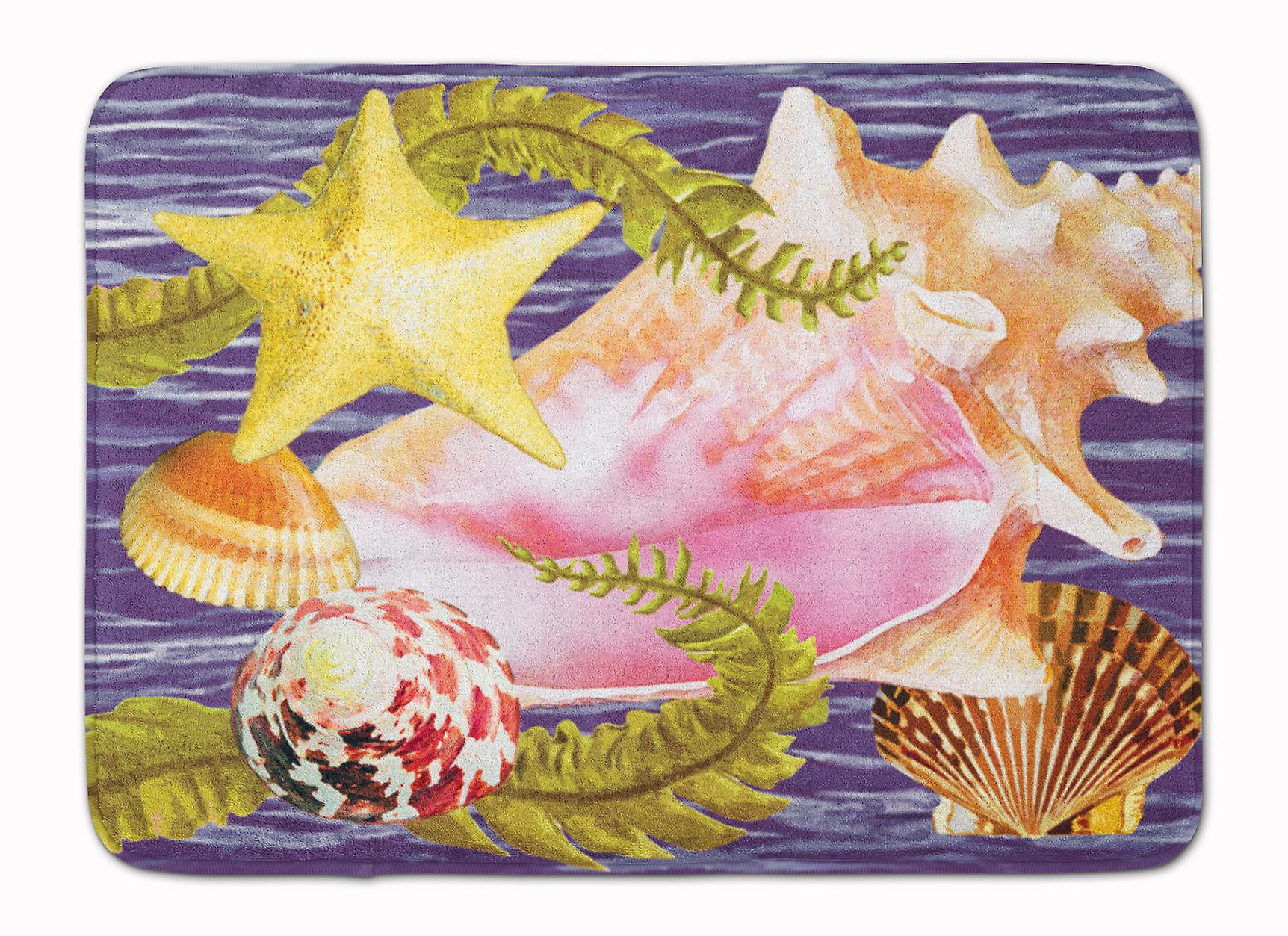 Caroline`s treasures carolines comori prs4058rug conch și starfish machine lavabile spuma de memorie multicolore 19 x 27