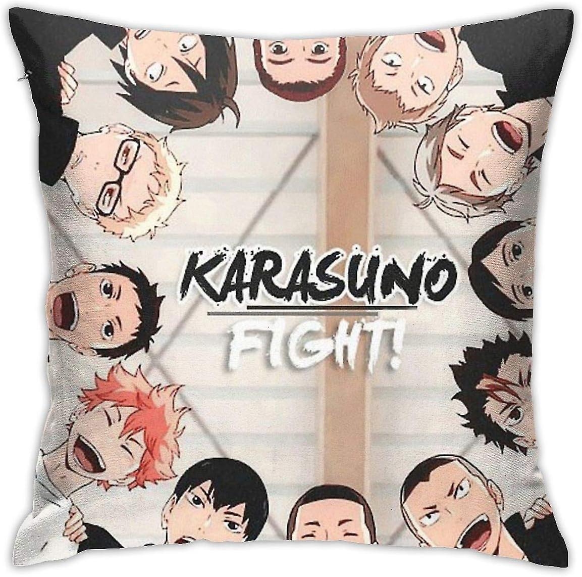 Karasuno Haikyuu Fundas de almohada decorativas para el hogar para