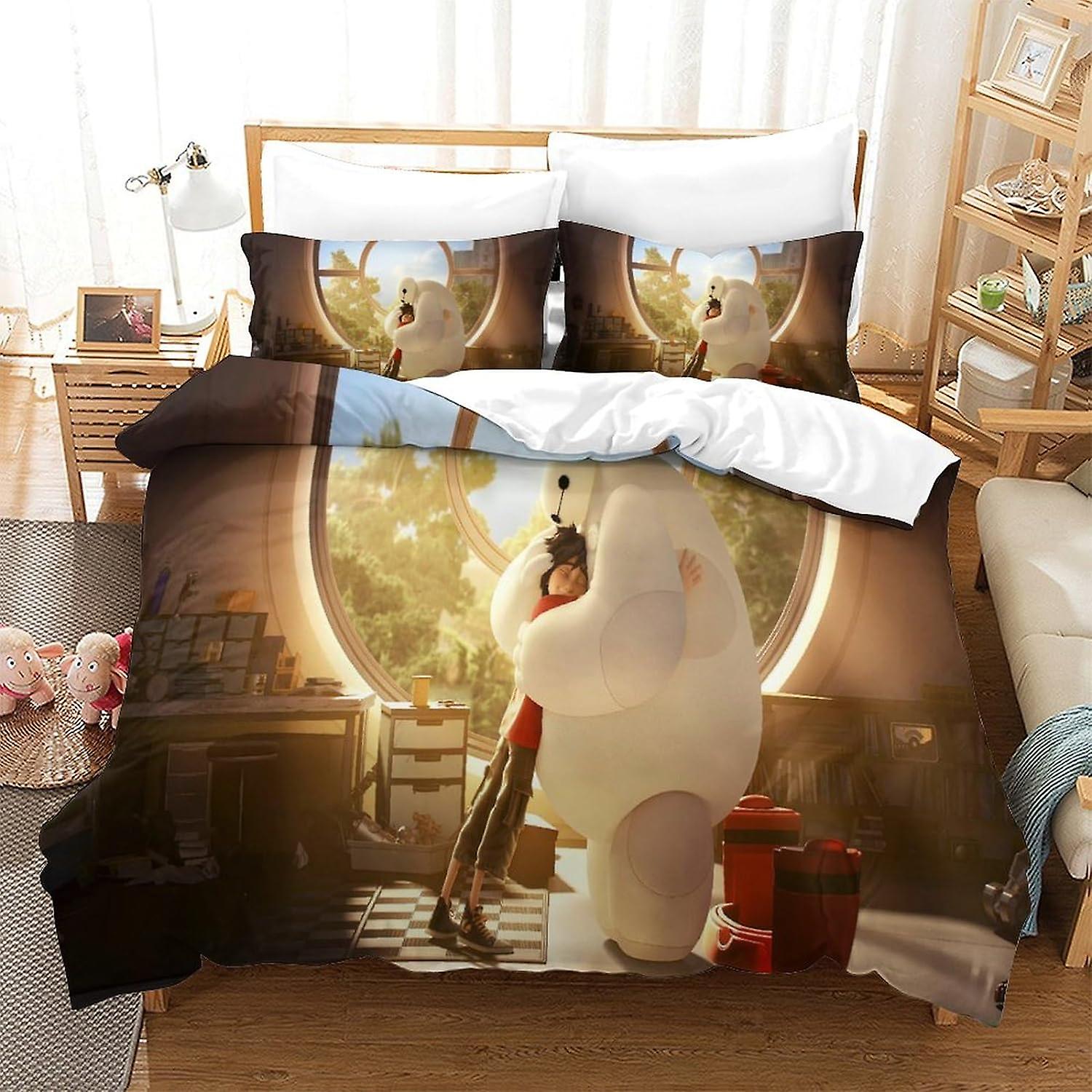 HOUKIG Baymax - סט מזרנים דקורטיביים למגורים לתינוקות, סט מזרני אמבט מים, 3 חלקים, מזרן מודרני עם אנימציה,