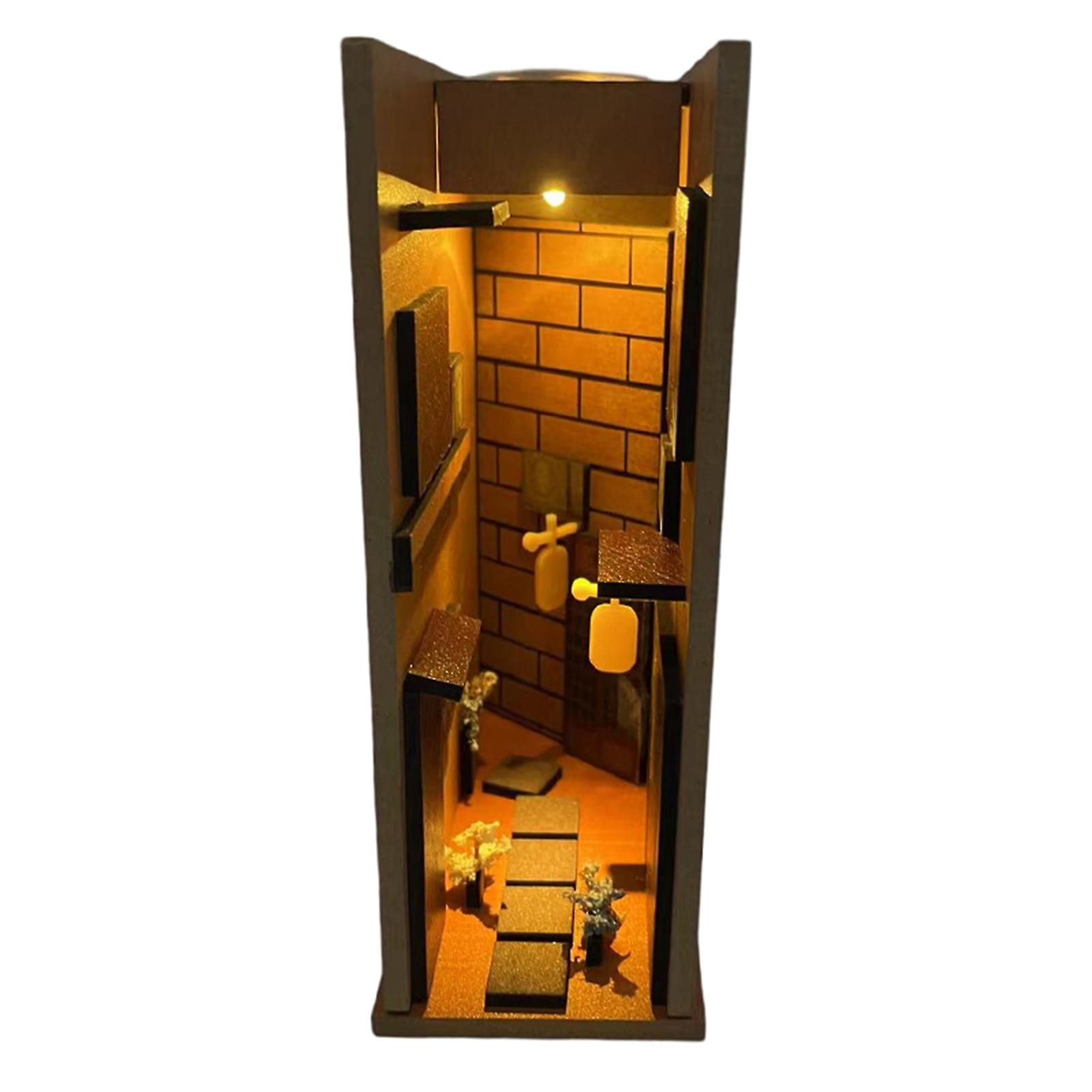 Medieval Bookshelf Insert Box Bookends Desktop Organizer Non-Skid Bookshelf Decor for Home Office