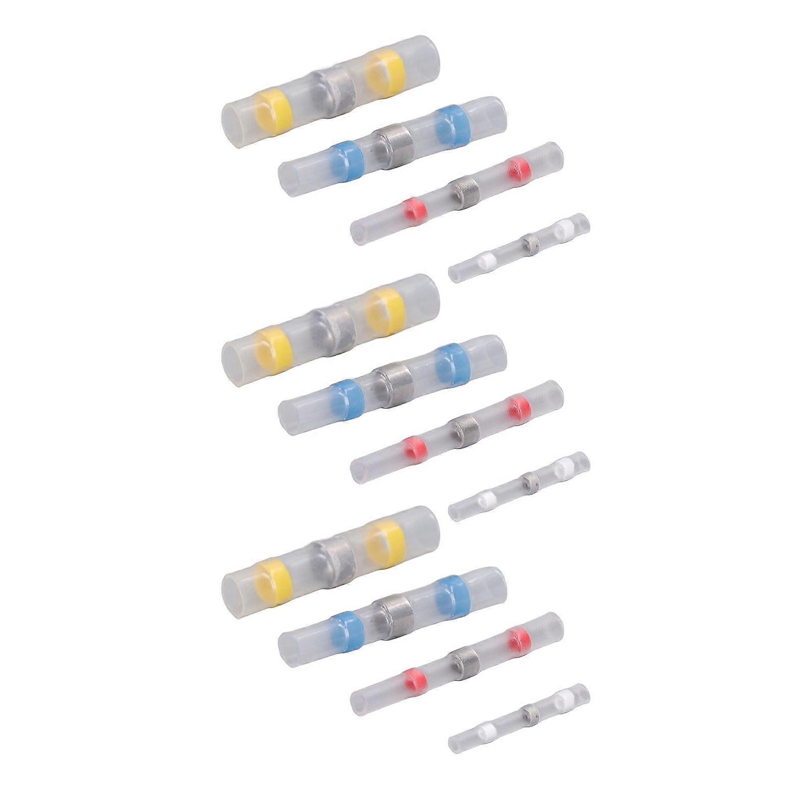 100Pcs Heat Shrink Butt Connectors Crimp Terminals Waterproof Kit