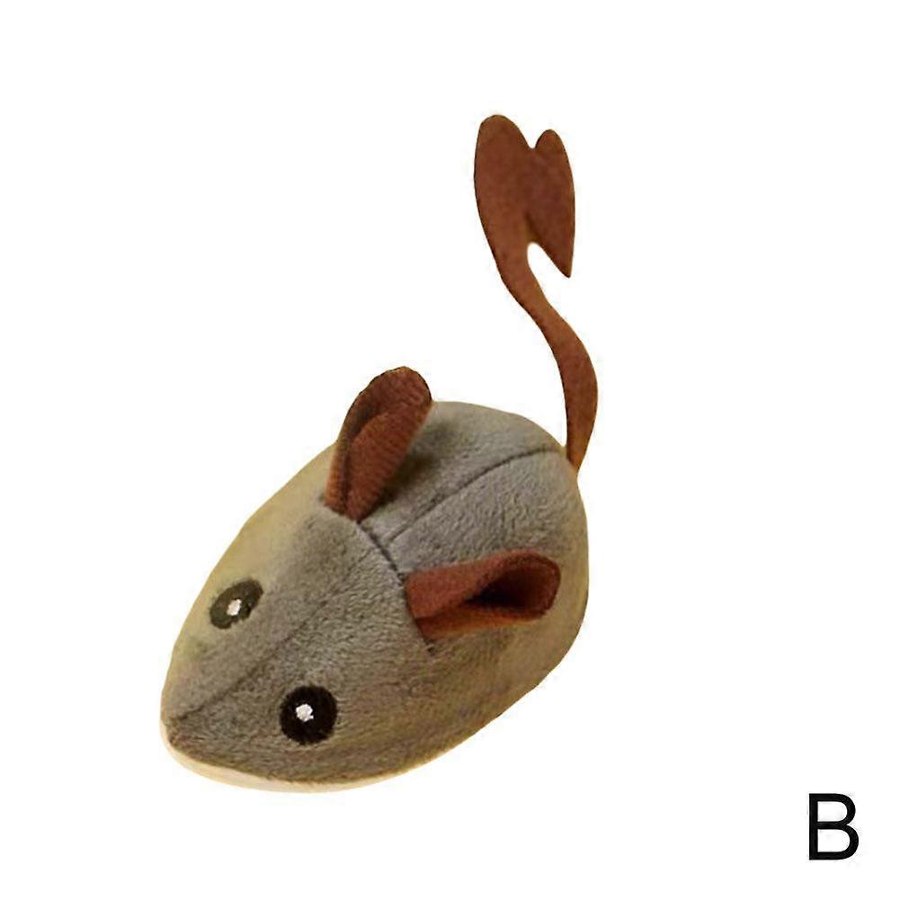 Automatic Interactive Cat Toy Robotic Mouse with Random Movement Plush Battery Powered for Indoor Cats