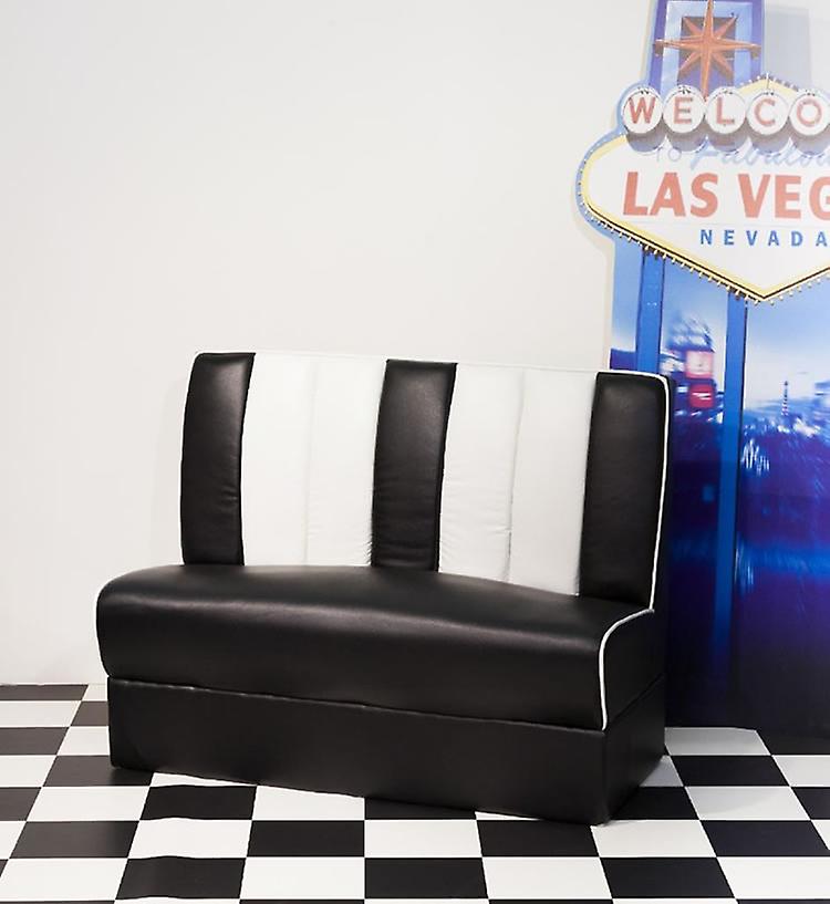 Chicago 50'S Booth Chair Bench Ing Black White