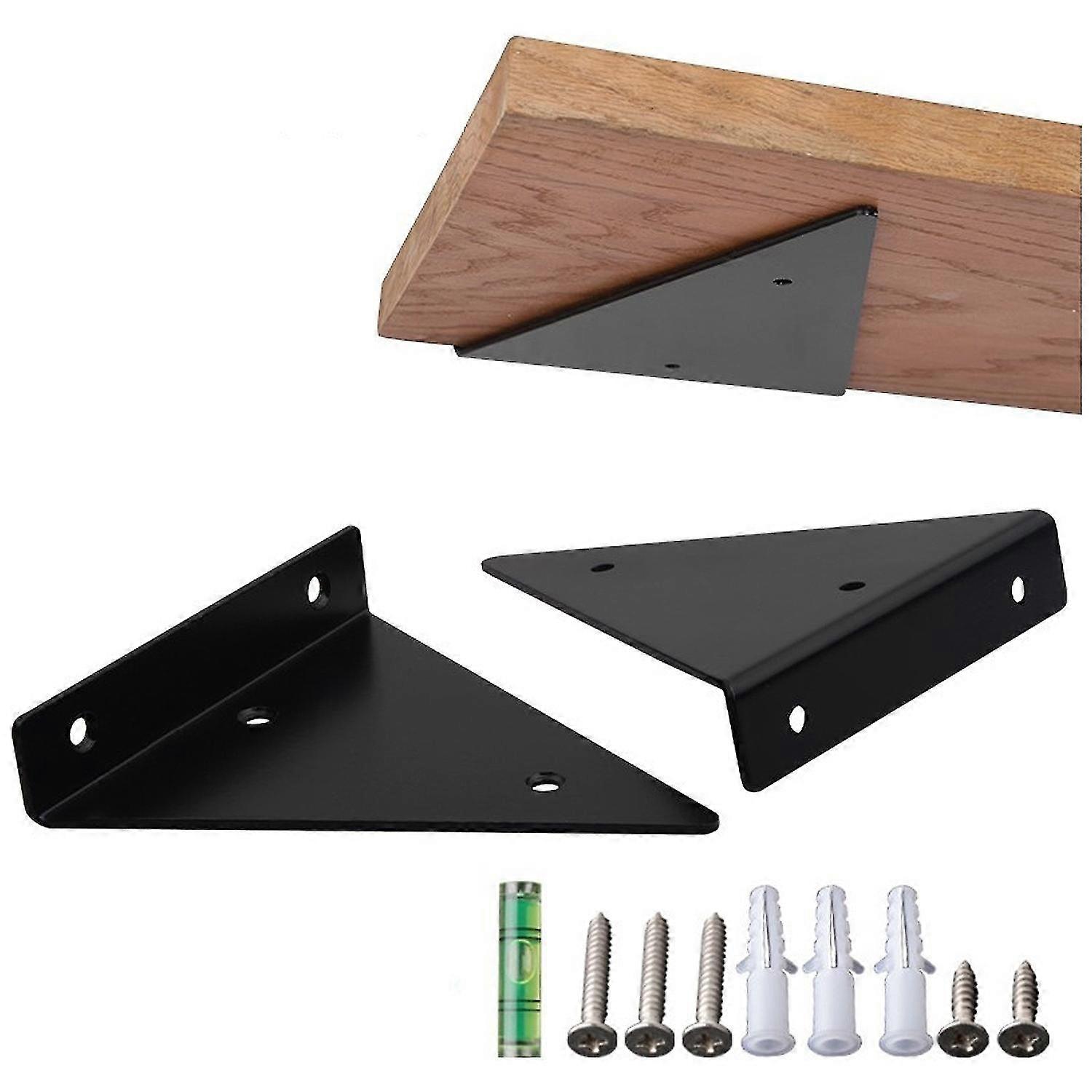 2 Pieces Shelf Brackets, Shelf Bracket, Concealed Invisible Shelf Brackets, Triangle Wall Shelf Brac
