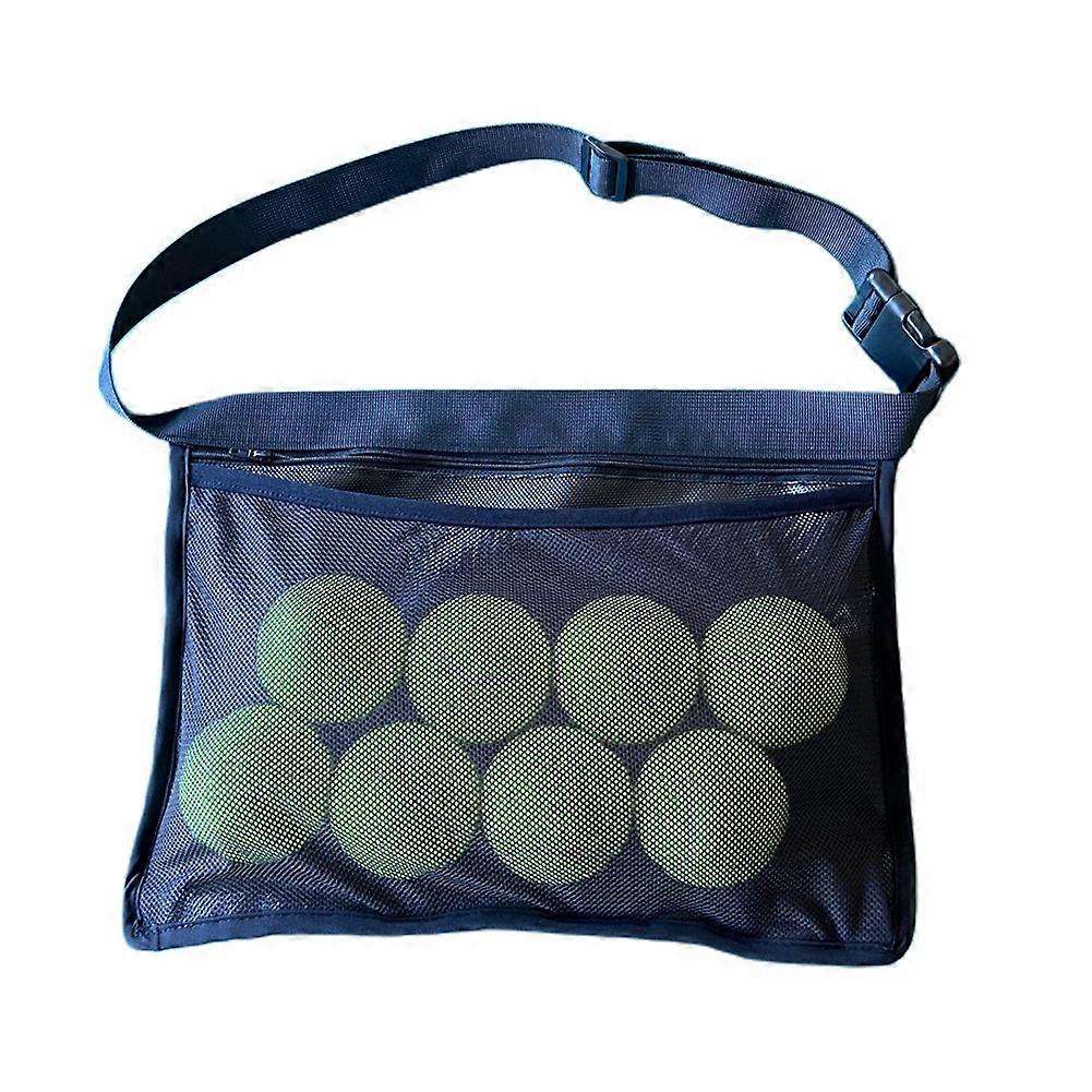 Adjustable Tennis Ball Holder Tennis Ball Waist Bag - Sweatproof Oxford Cloth Mesh Ball Pouch Pickleball Training Holding Bag