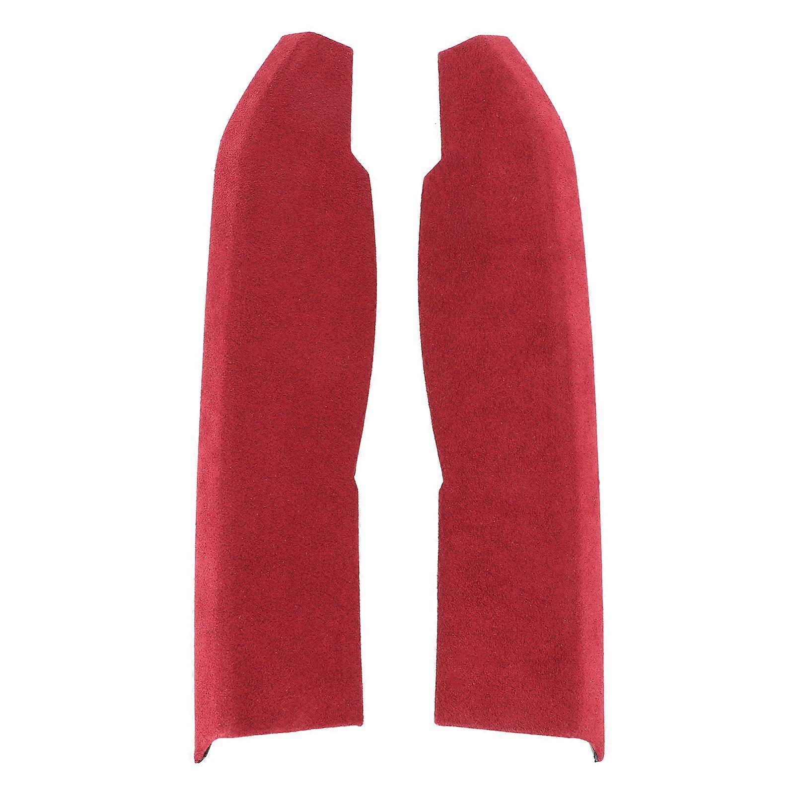 2pcs Suede Central Control Decorative Strips with 2mm Thickness Fit for Subaru BRZ 2013~2020Red E2U312