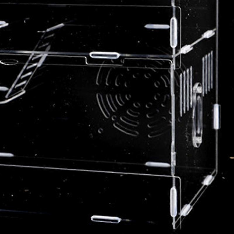 View of Acrylic Hamster Cage Double Layer Breathable Transparent Hamster House ...