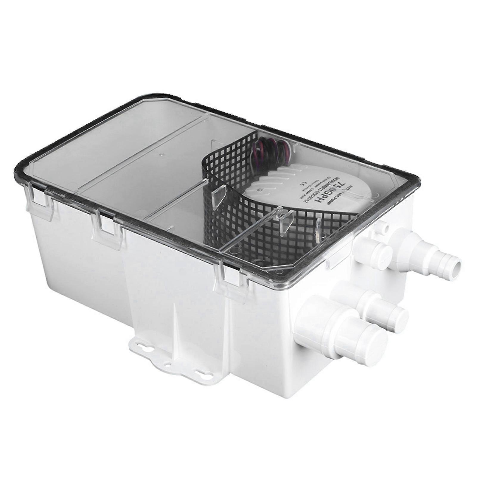 Duschsumpfpumpensystem Boot RV Bilge 12V 750GPH Marine Multi Port Abflusskasten