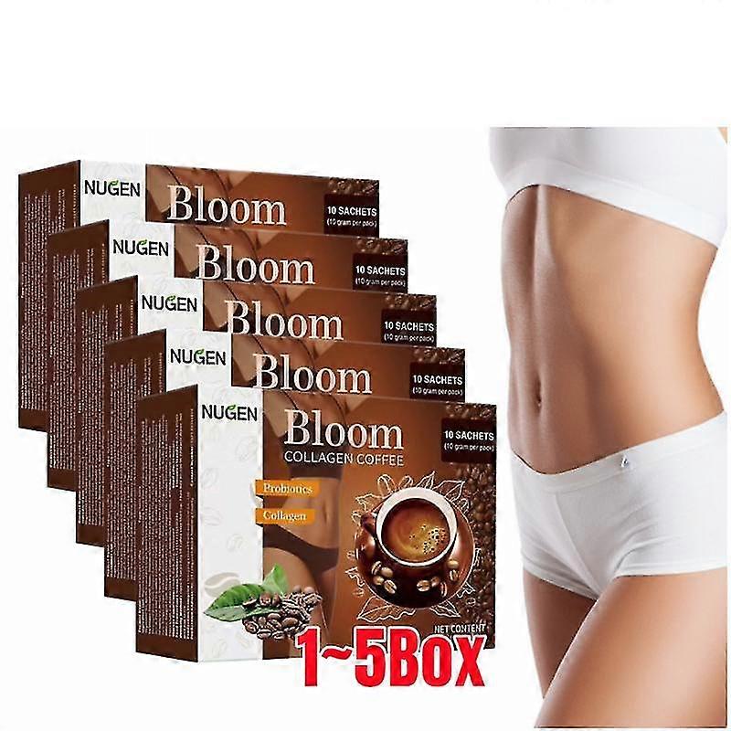 1-5box Nugen Bloom Collagen Coffee -pure Organic Coffee