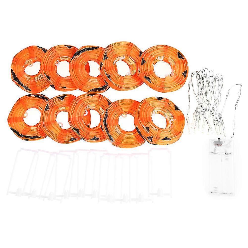 10 Led Pumpkin Grimace Lantern Fairy Lights String Halloween Party Props Decorations