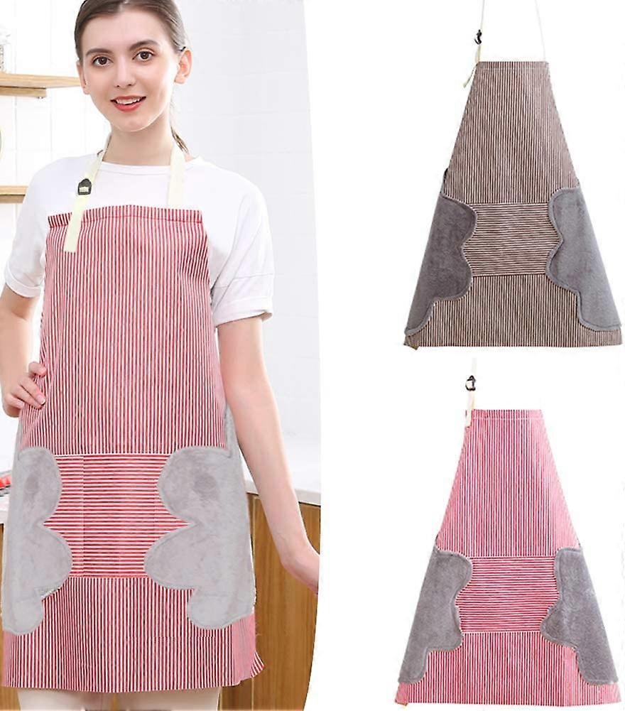 2pcs Adjustable Waterproof Apron with Large Pocket
