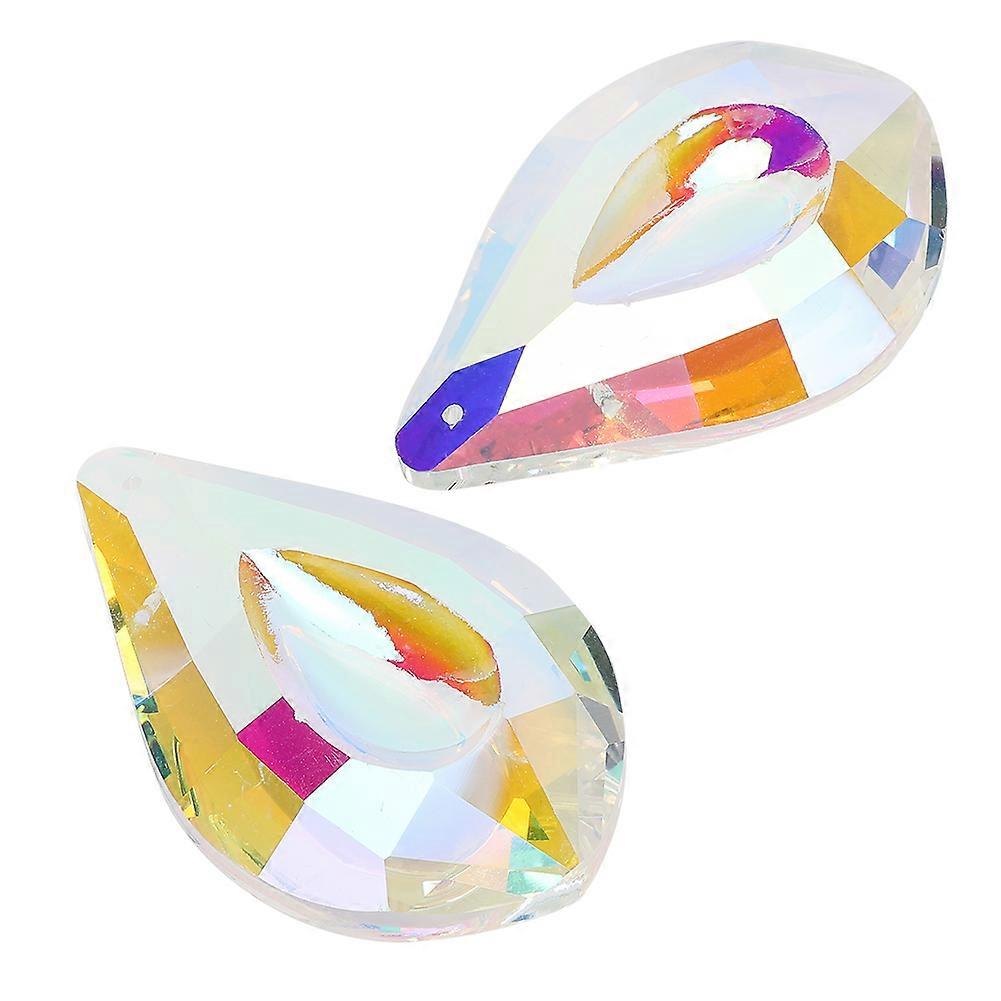 2st 76mm unik form AB färg DIY hängsmycke hängande dekoration för kläder halsband smycken