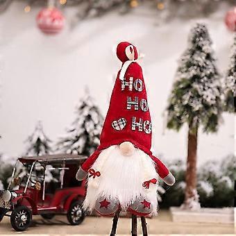 Gnomo Di Natale Peluche Tomte: Decorazione Fatta A Mano 29 Cm, Rosso E Verde, Per Casa E Albero - 2