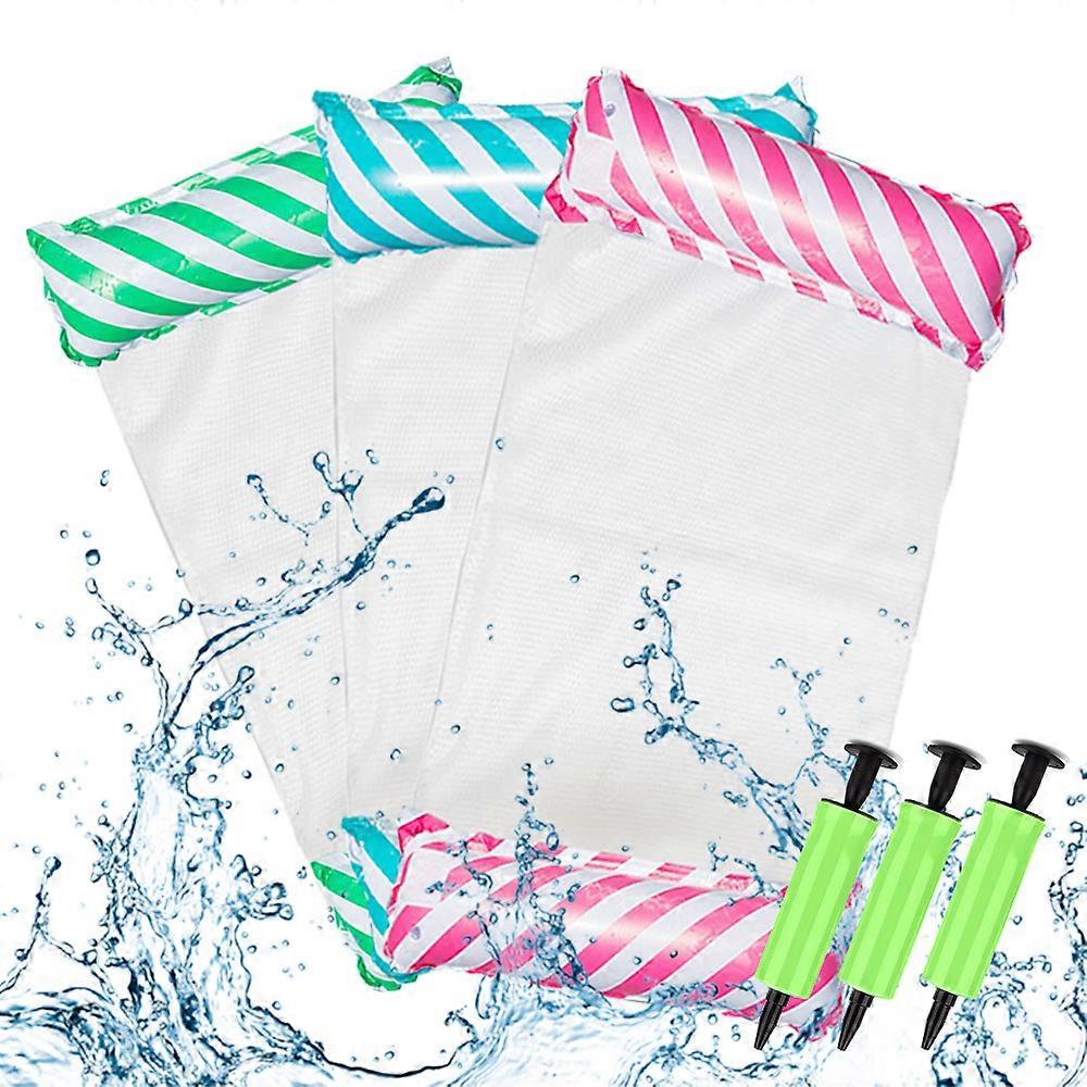 3 PCS inflatable swimming pool floating water hammock, reclining chair, drifter, suitable for swimming pool, outdoor, beachNEW5
