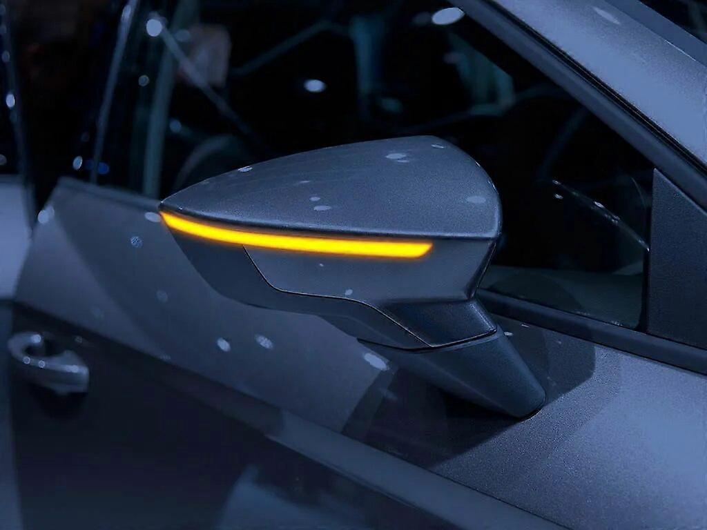 For SEAT MK3 MK5 KJ1 KJ7 2PCS Streamer Turn Signal Blue Yellow Dynamic Mirrors Turn Signal Indicator