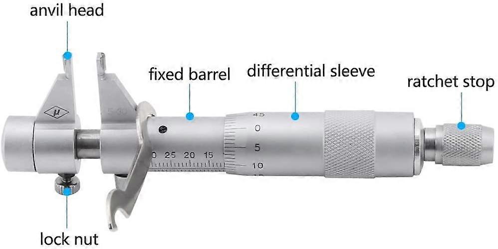 Inside Micrometer Set - 5-30mm Precision Bore Gauge (0.01mm Accuracy) Depth Gauge Micrometer