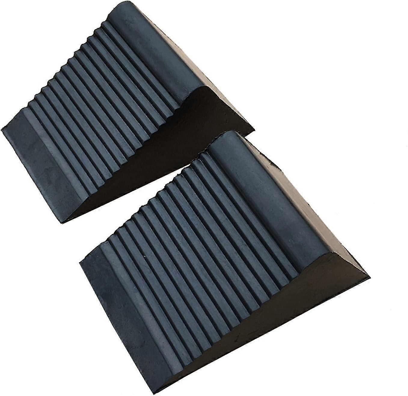 2pcs Rubber Wedge Blocks Wheel Wedge Restraint Car Friendly