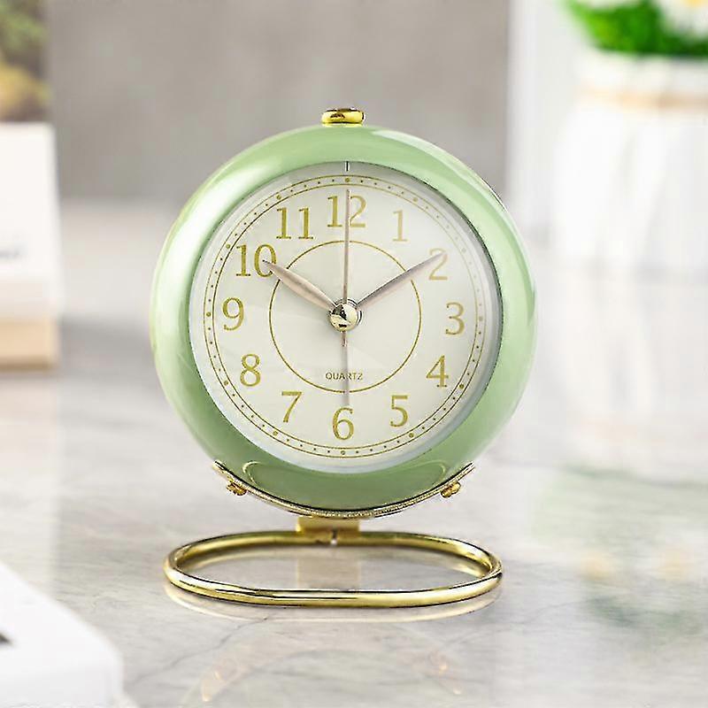 Silent Alarm Clock Bedside, Alarm Clock Bedside Standing Clock Non-ticking Battery Powered Analogue Retro Alarm Clock-Excellence