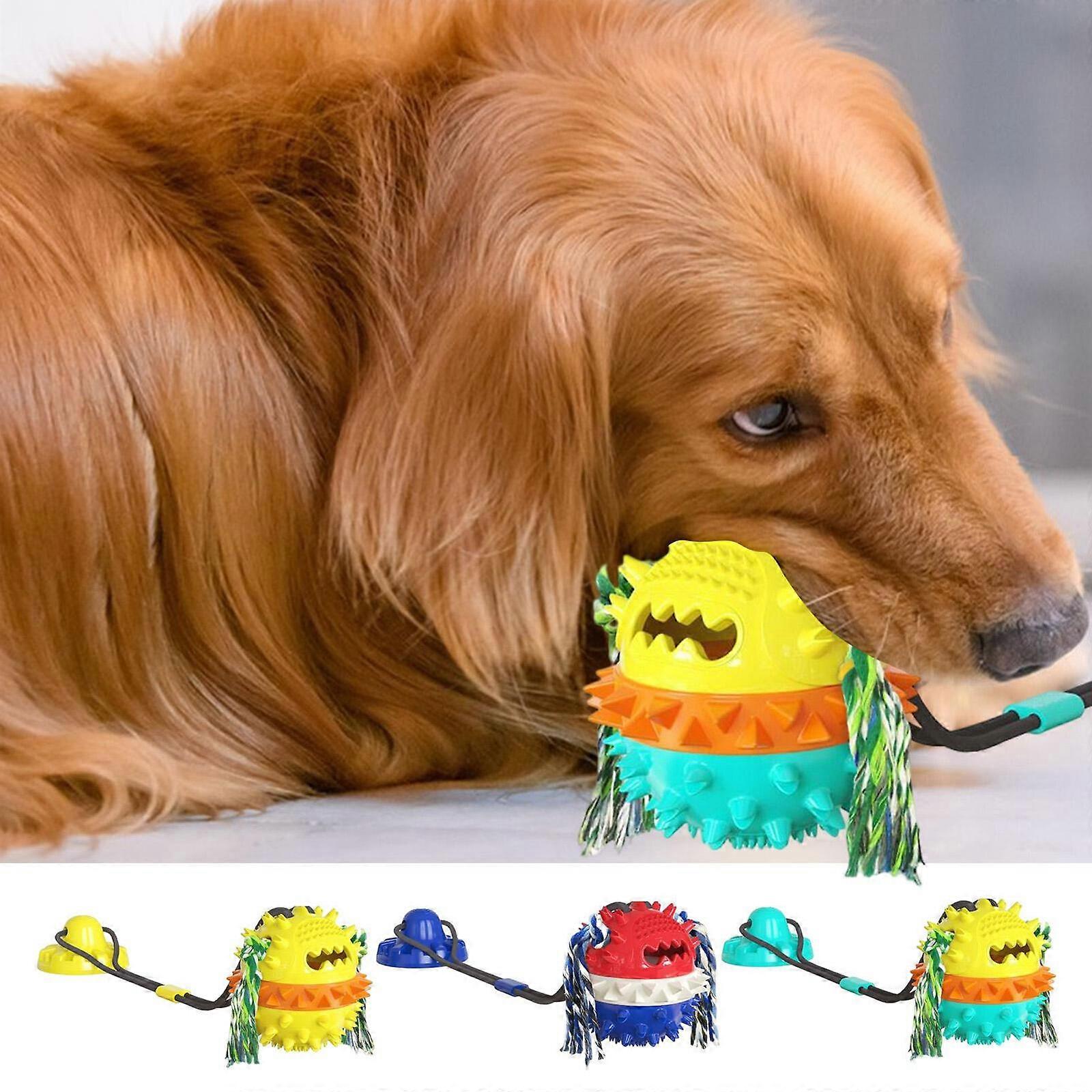 Pet Multi-Function Sucker Pull Rope Toy, Jumping Ball Can Leak Food And Make Noise When The Ball Falls, Water Floating Ball, Tooth Cleaning Ball, Teet