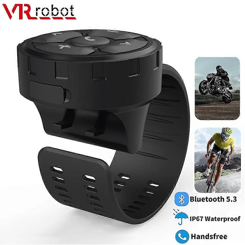 2024 Wireless Bluetooth 5.3 Remote Button Universal Motorcycle/Bike Handlebar Media Controller Car Steering Wheel Control