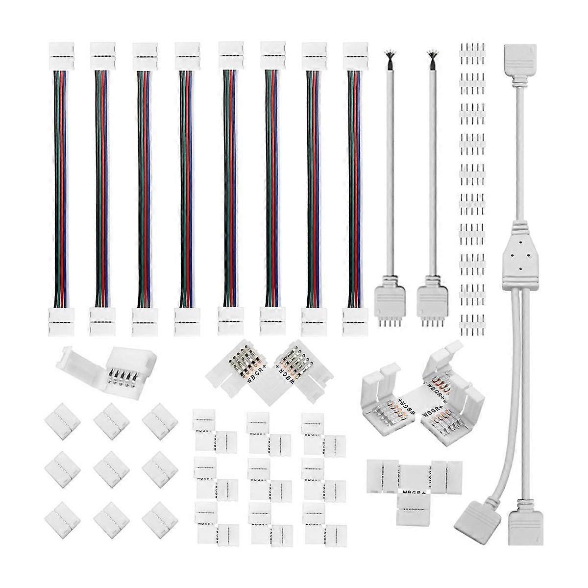 5 Pin Connector Kit, for 12Mm RGBW Connection Include T Shape 5 Pin LED RGBW Connector