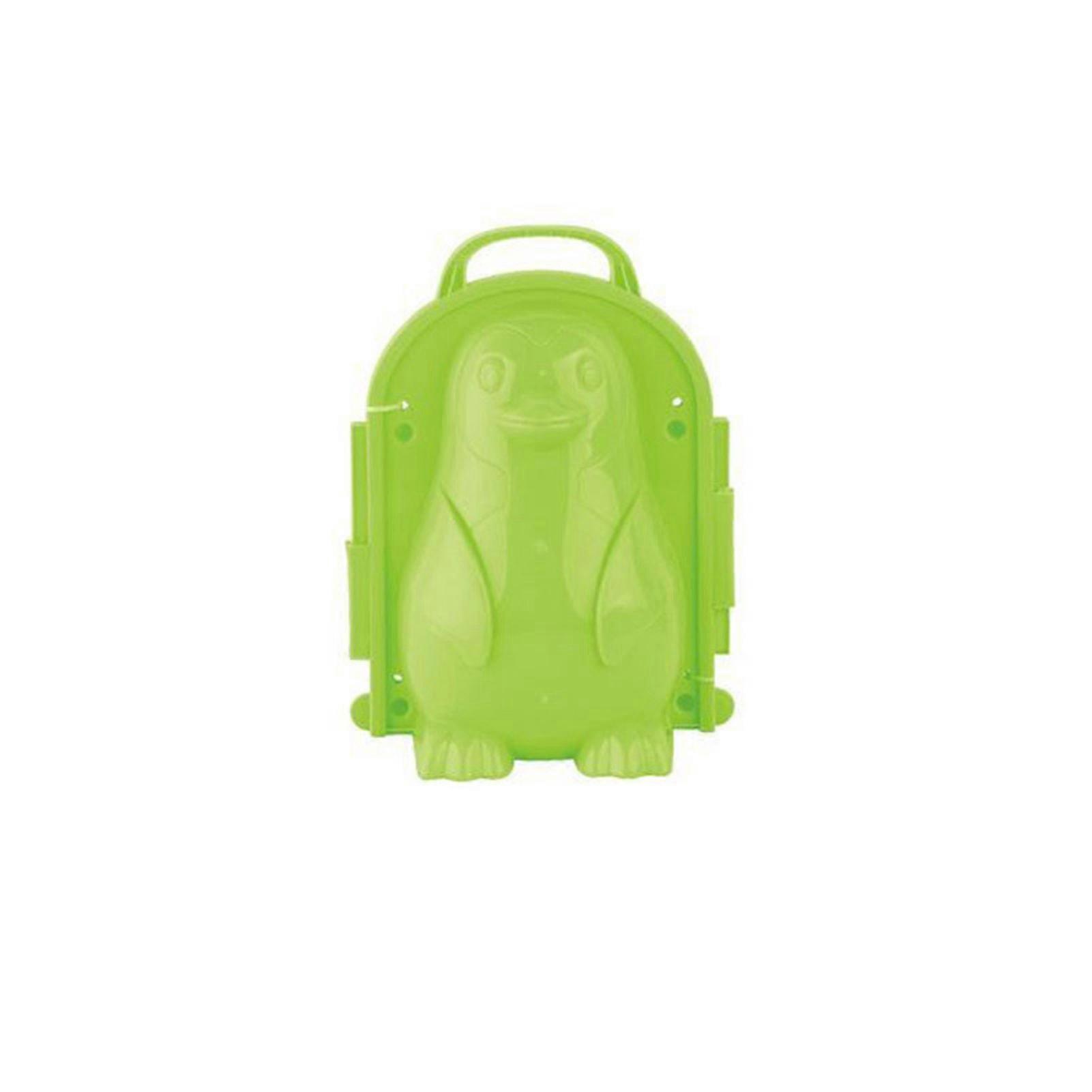 Lovely Snowball Maker Clip 3D Cartoon Penguin Shaped Snow Beach Playing Stencils Great Gifts for Children Blue