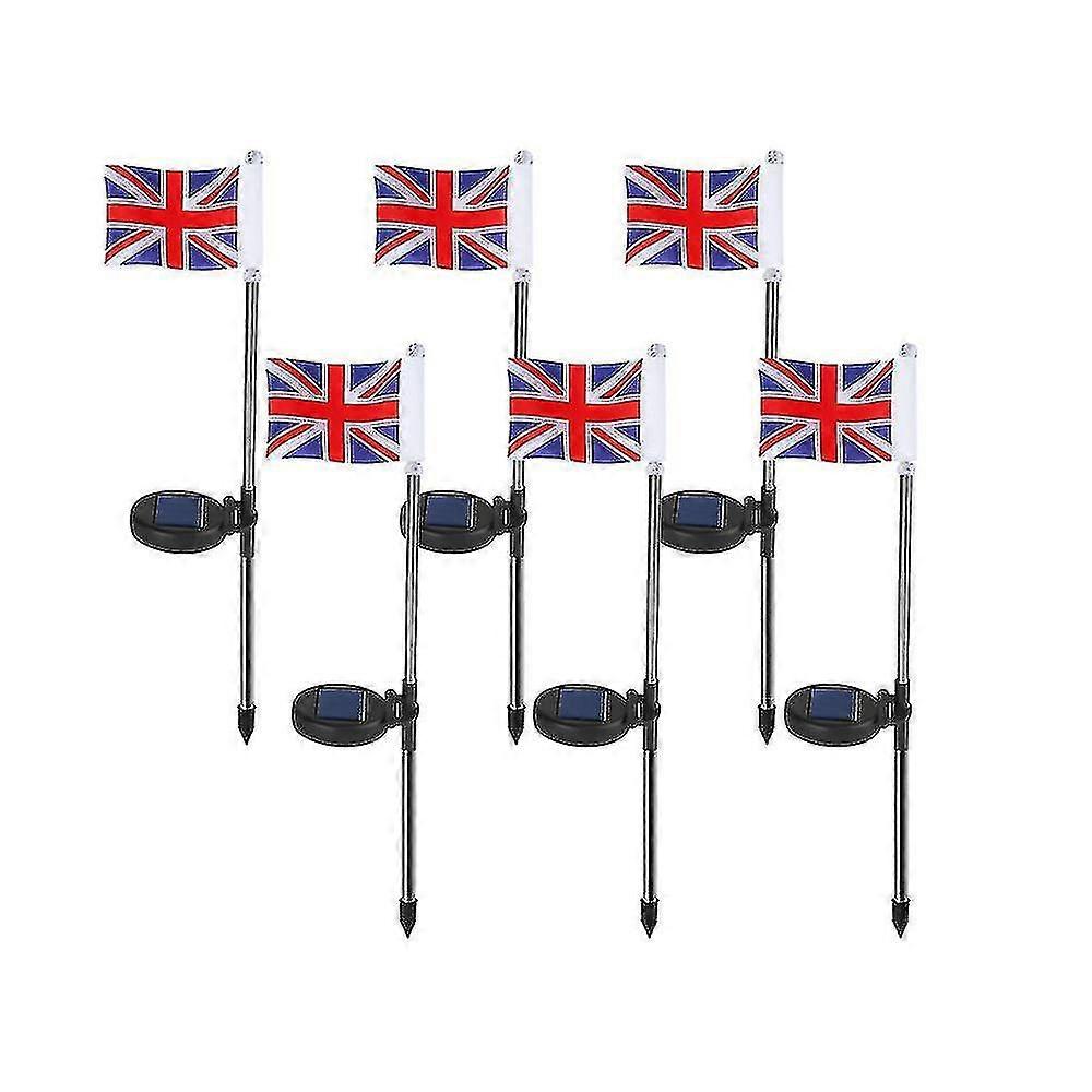 6pcs Flagpole Light Solar Powered, Flag Light Mounting Bracket Fits Flagpole, Super Bright 4 Led Auto Dusk To Dawn, Fits Most Wall Mount Rotating Flag