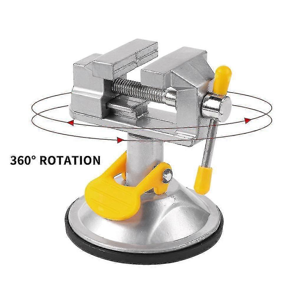 360 Degree Rotatable Universal Bench Vise Sucker Clamp Worktable Fixed Frame Q