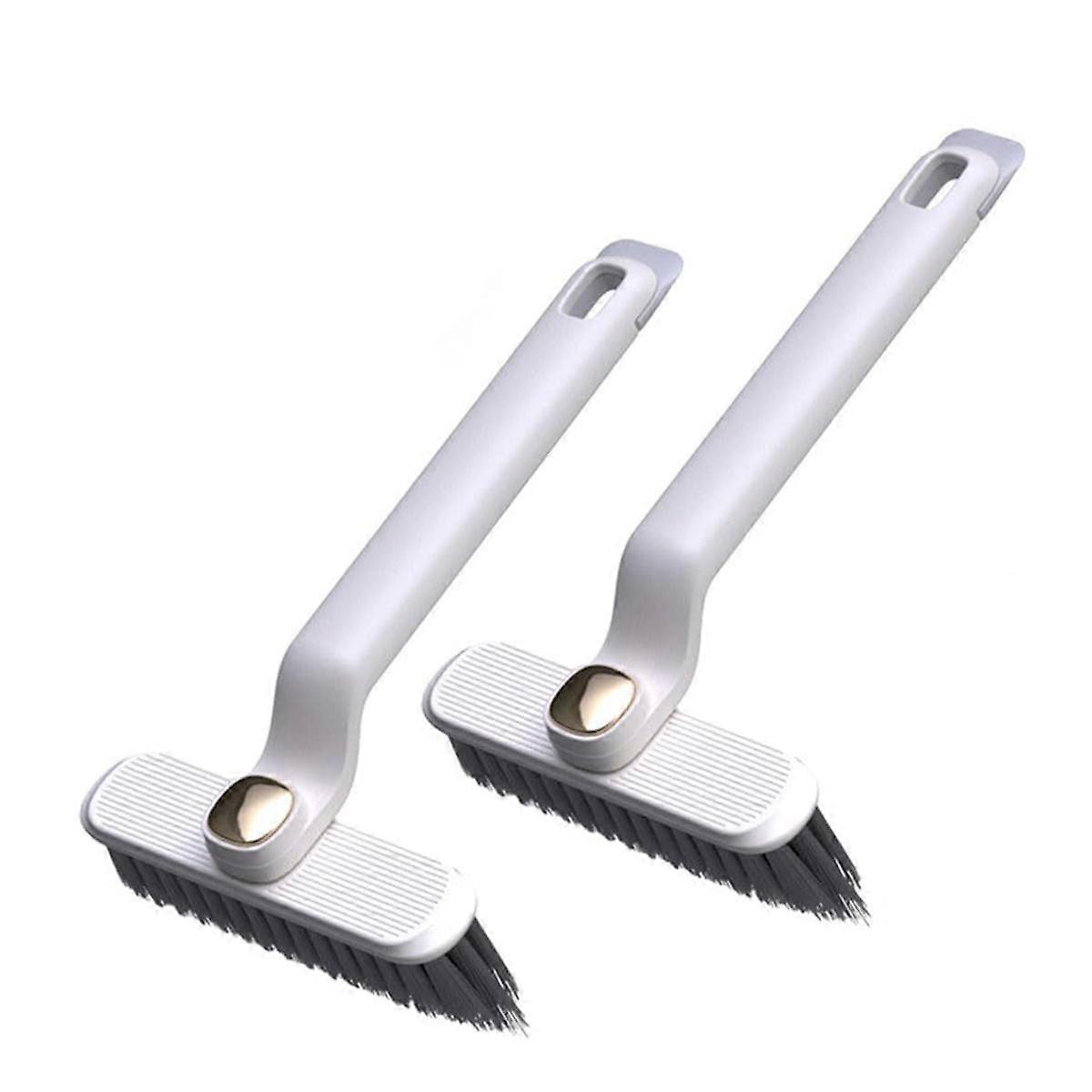 2PCS Multi-Function Rotating Crevice Cleaning Brush,Hard Bristle Crevice Space Cleaning Brush,360 D