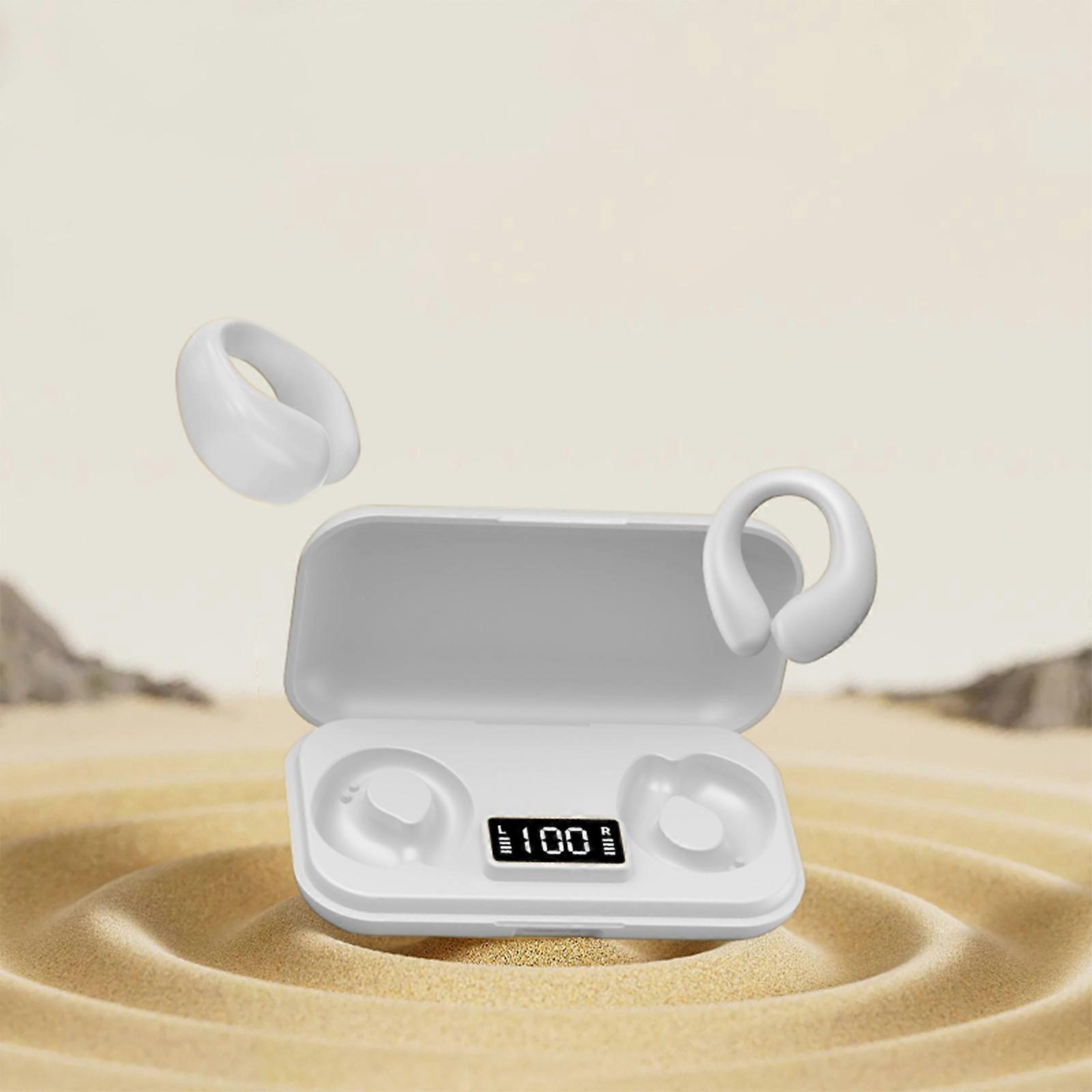 Ear Clip Wireless Power Digital Display That Does Not Enter The Ear Sports Games Music Comfortable Wearing Bluetooth Earphones Flye242095