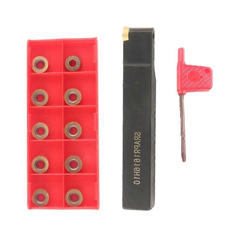 Wrench Face Milling External Blade SRAPR 1616H10 Lathe Turning Tool Holder with 10pcs CNC Carbide Inserts Set