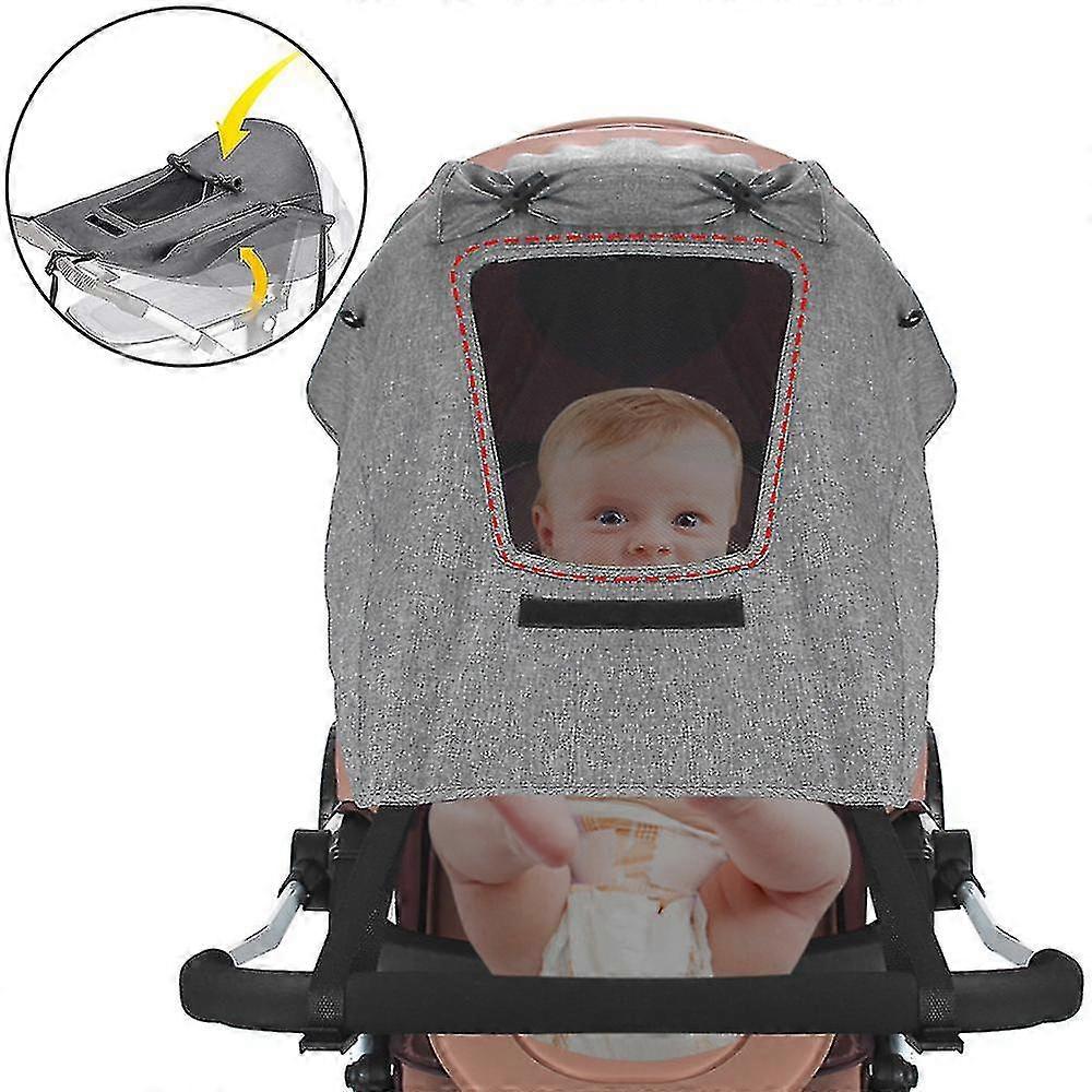 Stroller Sun Shade Stroller Sun Shade With Observation Window And Wide Wings For Baby Uv Protection