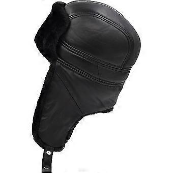 Vinter Fuskepels Jakt Hat Leather Unisex Trapper russiske Aviator Trooper Hat