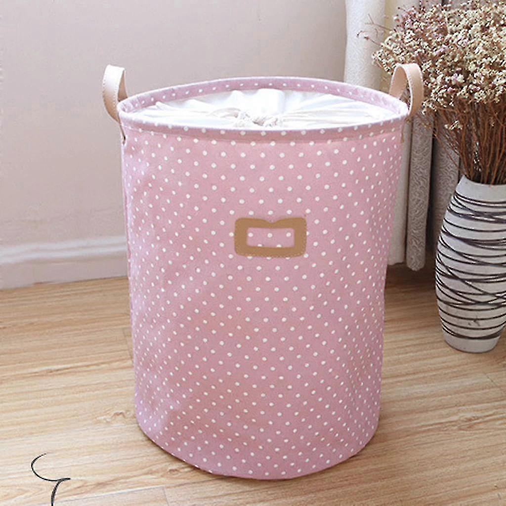 Large Capacity Foldable Laundry Basket Polka Dot Toy Storage Bag