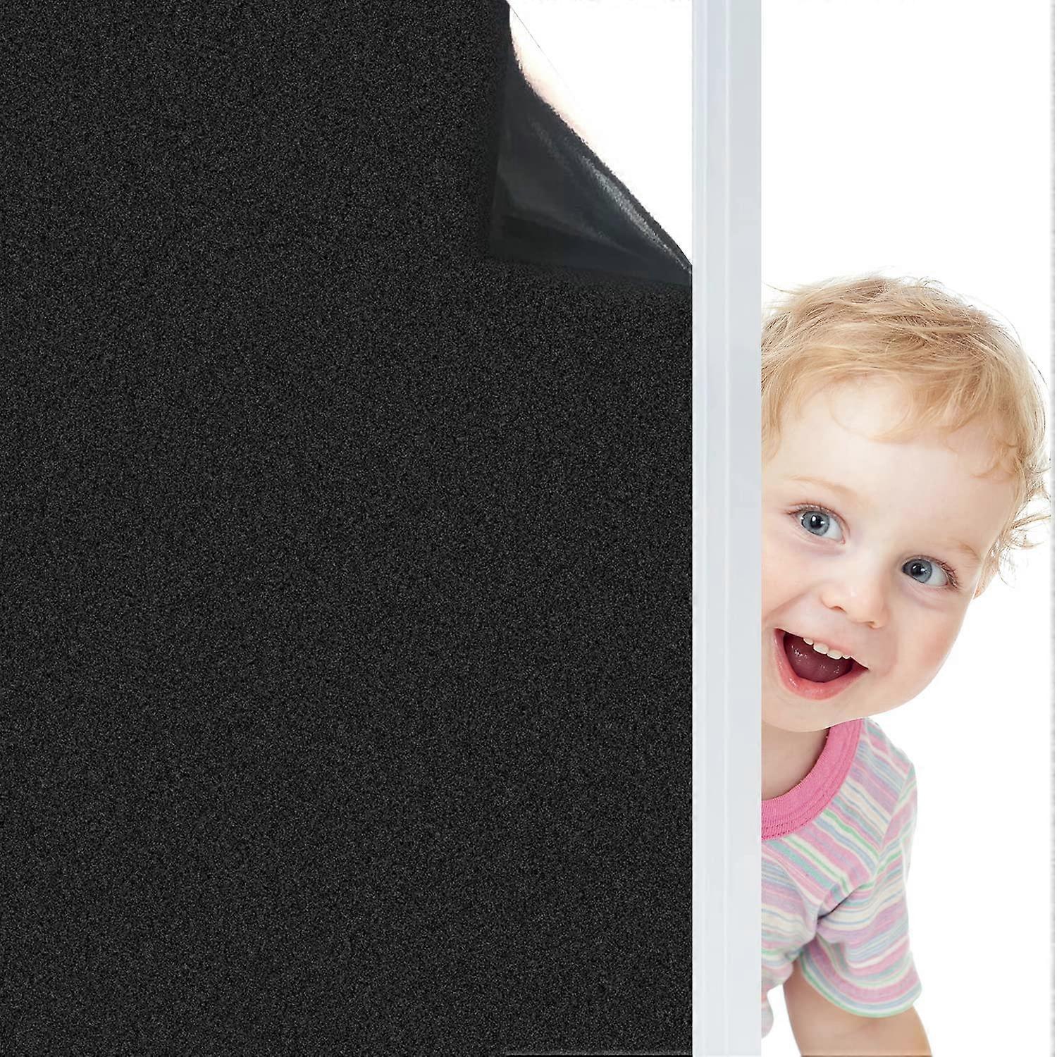 Privacy Window Film Self Adhesive Frosted Glass Film Opaque No Glue Static Cling Sticker for Office, Bathroom Living